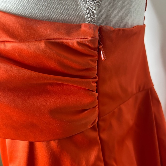 500* Kasper orange baby doll mini dress size M ( read caption) - Picture 5 of 6